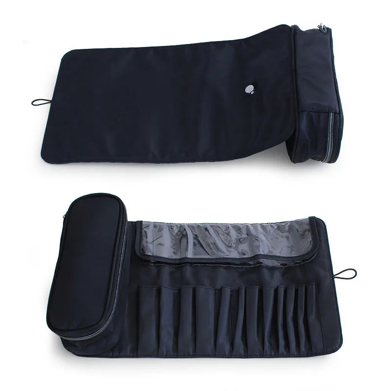 Women's Makeup Brush Bag Travel Organizer Waterproof Nylon Case