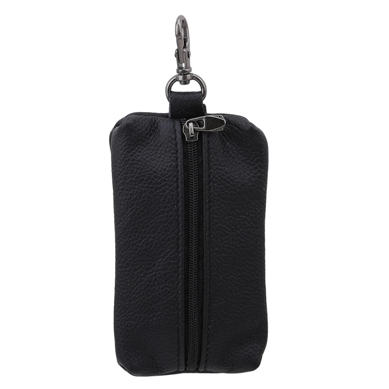 Leather Key Holder Zipper Case Key Organizer