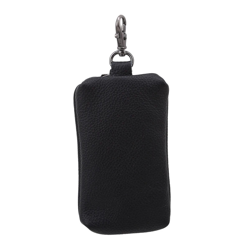 Leather Key Holder Zipper Case Key Organizer