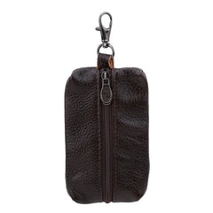 Leather Key Holder Zipper Case Key Organizer