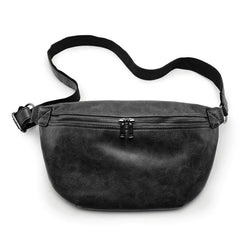 Men Waist Pack Thick PU Leather Belt Bag Waist Pack Purse Bags