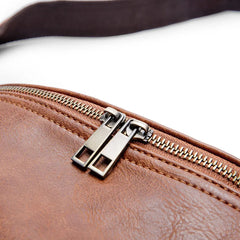 Men Waist Pack Thick PU Leather Belt Bag Waist Pack Purse Bags