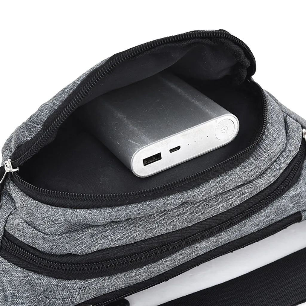 Men Waist Bag Pack Casual Functional Money Phone Belt Bag Women Bag
