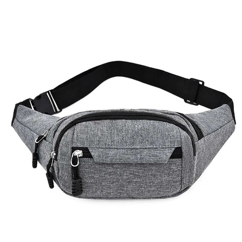 Men Waist Bag Pack Casual Functional Money Phone Belt Bag Women Bag