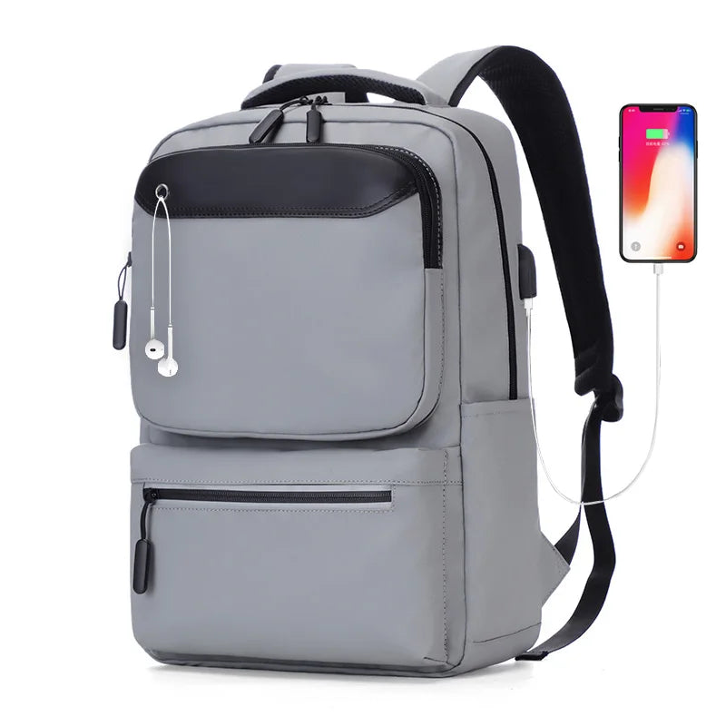 Male Anti-Theft Multifunction Backpack USB Charging Laptop Bag