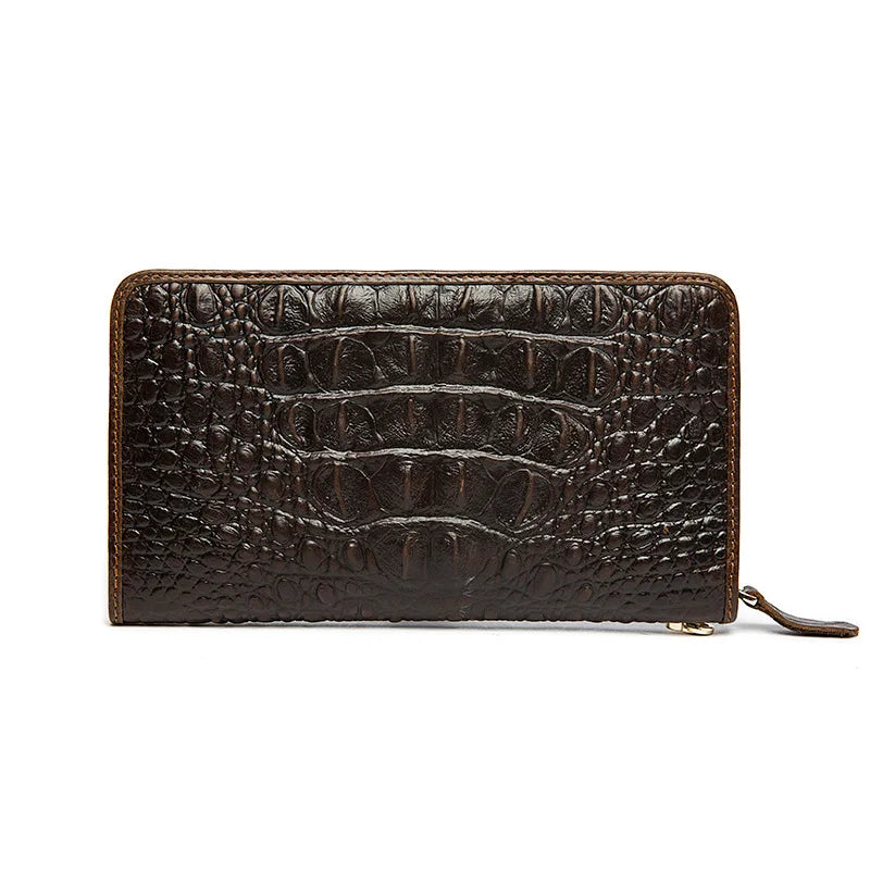 Crocodile Pattern Long Wallet - Male Leather Handbag Special Promotions