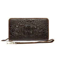 Crocodile Pattern Long Wallet - Male Leather Handbag Special Promotions