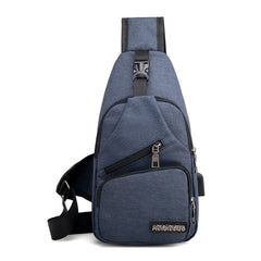 Men's Crossbody Bag USB Charging Anti Theft Chest Bag