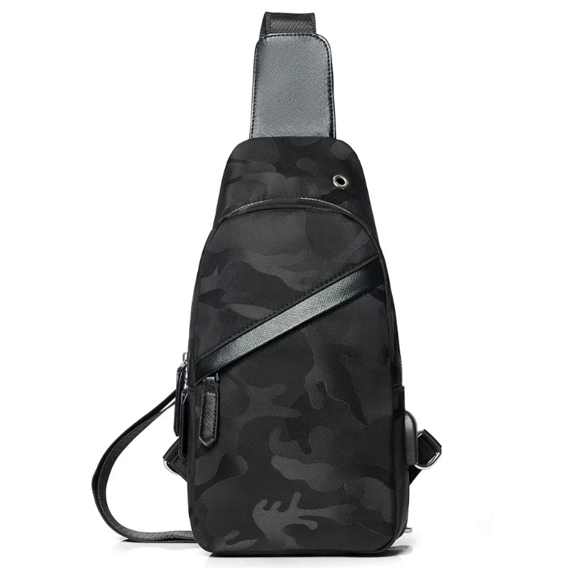 Men's USB Crossbody Bags Anti Theft Chest Bag School Summer