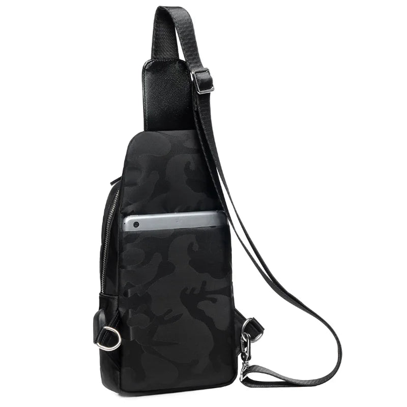 Men's USB Crossbody Bags Anti Theft Chest Bag School Summer