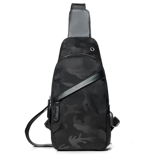 Men's USB Crossbody Bags Anti Theft Chest Bag School Summer
