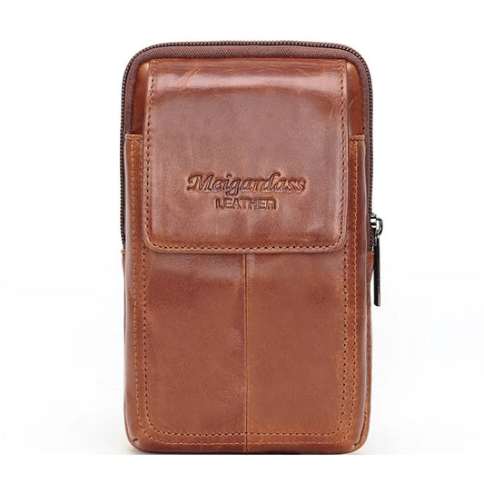 Men's Leather Waist Bag Hip Bum Fanny Pack Phone Pouch