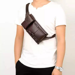 Men Waist Pack Anti Theft Shoulder Bag Summer Short Trip Messenger Bag