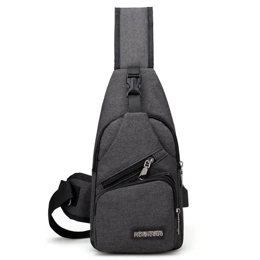 Men Women Nylon Waist Packs Sling Bag Crossbody Outdoor Sport Shoulder
