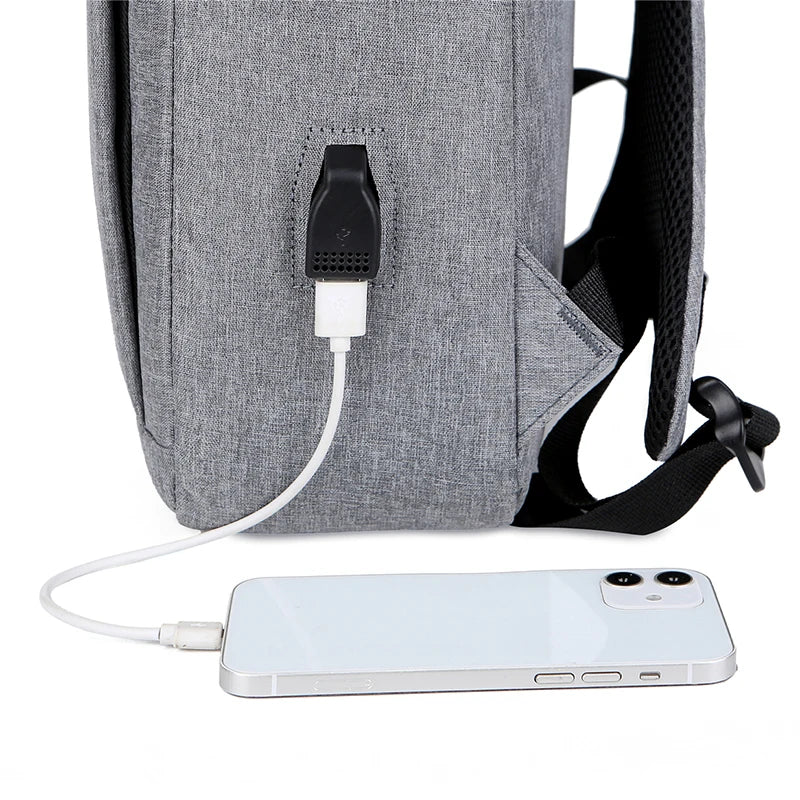 Men's USB Charging Waterproof Backpack Business Laptop Bag