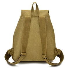 Vintage Canvas Backpack for Teenage Girls Retro College Student Male School Bags