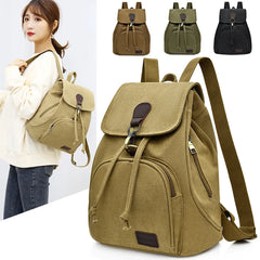 Vintage Canvas Backpack for Teenage Girls Retro College Student Male School Bags
