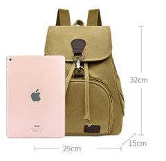 Vintage Canvas Backpack for Teenage Girls Retro College Student Male School Bags