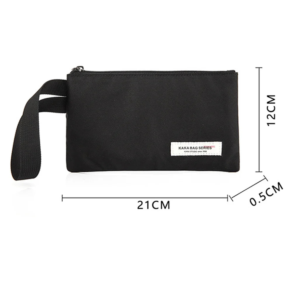 Canvas Man Clutch Phone Holder Envelope Bag Zipper Pouch