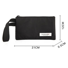Canvas Man Clutch Phone Holder Envelope Bag Zipper Pouch