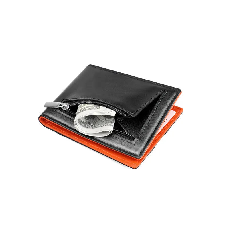 Genuine Leather Men's Wallet Short Wallet Purse Portefeuille Homme