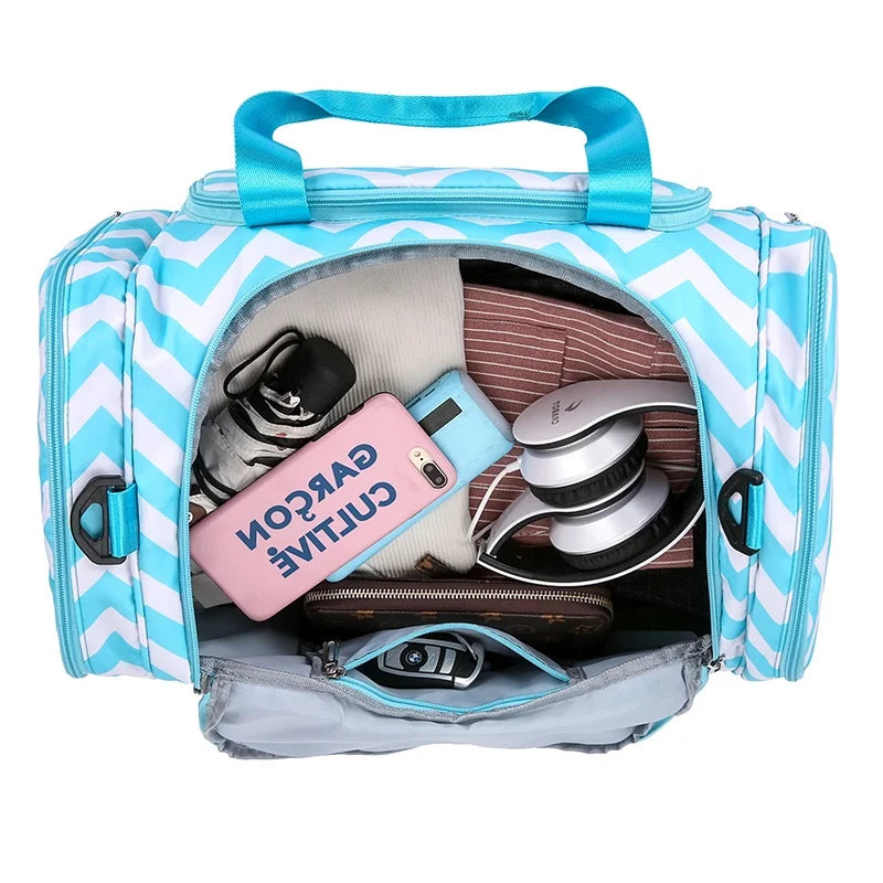 Large Duffle Bag with Shoe Compartment for Travel and Gym