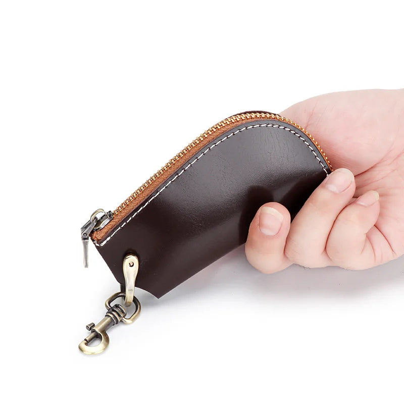 Leather Key Wallet Keyholder Keychain For Men Women