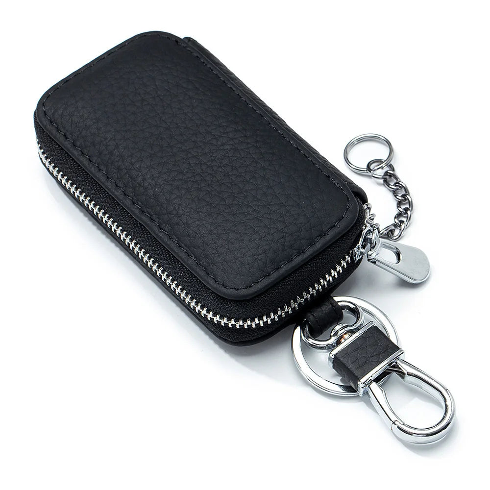 Cow Leather Mini Wallet Men Women's Key Holder