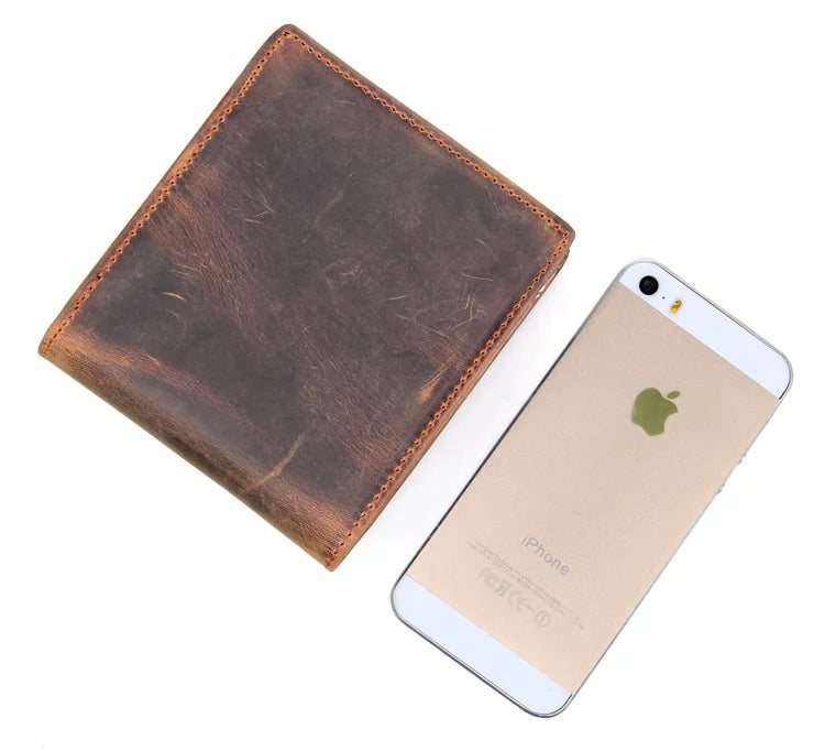 Men's Crazy Horse Leather Photo Wallet