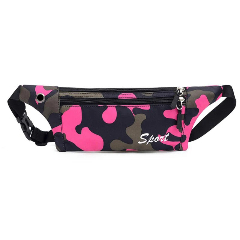 Camouflage Print Waist Pack Bag for Outdoor Running and Travel