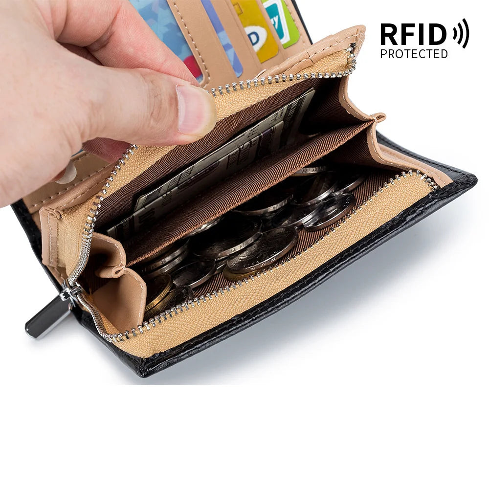 Men's Leather Wallet Coin Purse Short Cowhide Wallet Portefeuille Homme