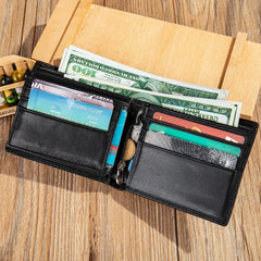 Long Men's Leather Wallet Card Holder Gift For Man