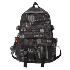 Waterproof Geometric School Backpack for Teens, Large Capacity Travel Bag