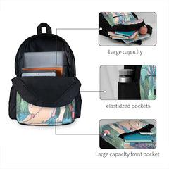 Maneki-Neko Backpacks Men's and Women's Travel Bag