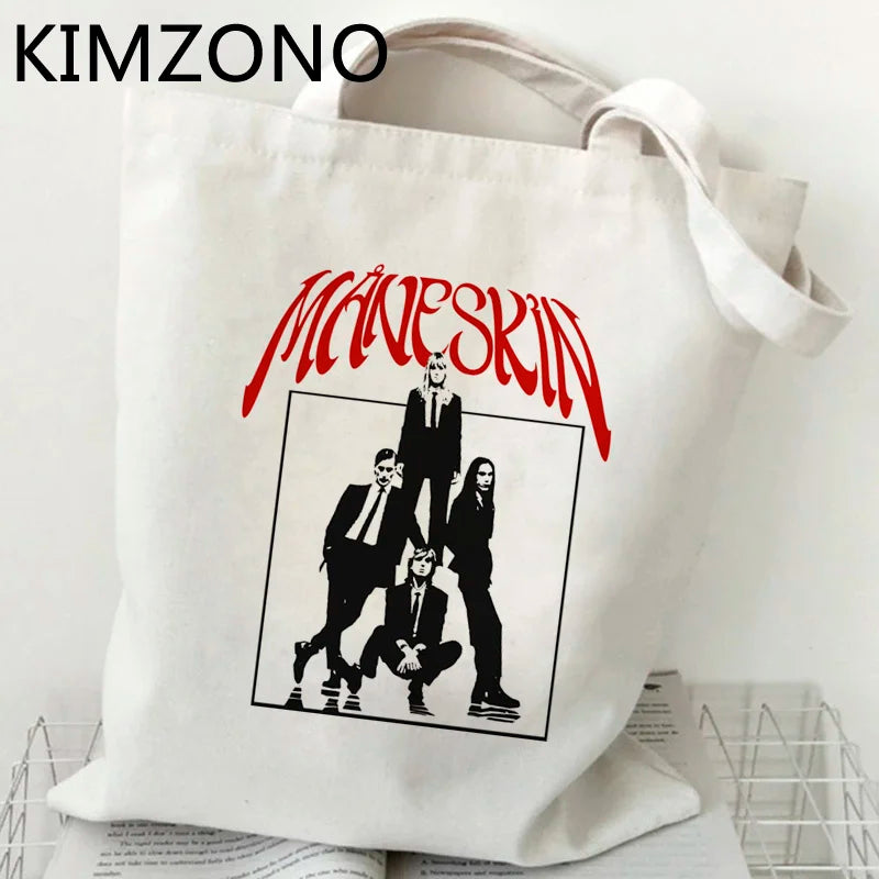 Maneskin shopping bag handbag eco shopper bolsa tote canvas bag tote