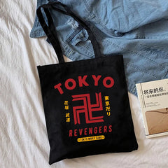 Tokyo Revengers Graphic Tote Bag Eco Canvas Shoulder Shopper Gothic Ulzzang