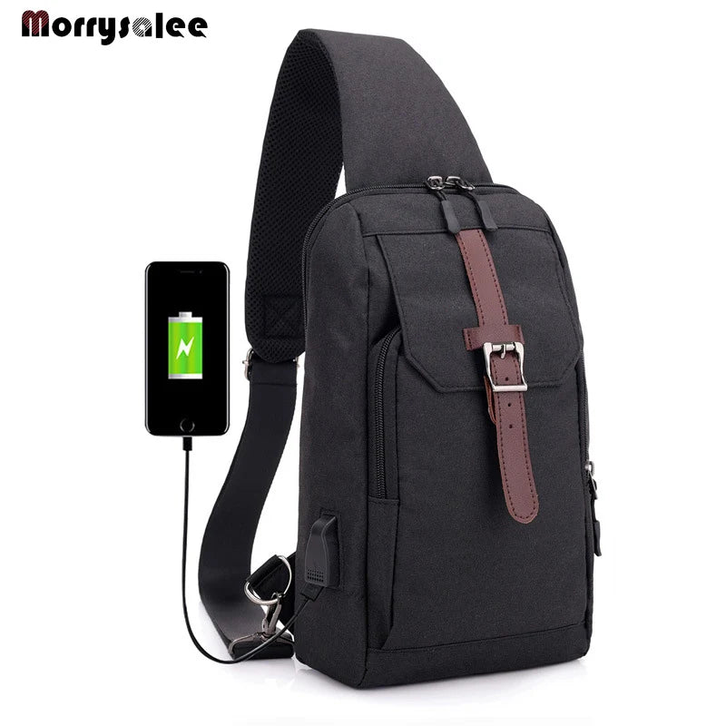 Men's Chest Oxford Chest Pack Shoulder Bag Crossbody Bags