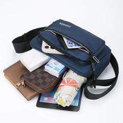 Men's Single Shoulder Bag Large Capacity Leather Backpack
