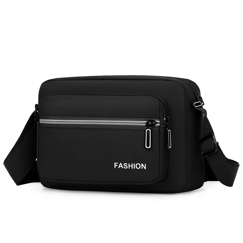 Men's Single Shoulder Bag Large Capacity Leather Backpack