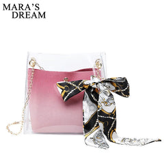 Mara's Dream Small PVC Shoulder Bag Women Crossbody Messenger Bucket Bag