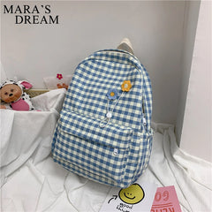 Mara's Plaid Pattern Women's Backpack School Bags