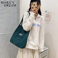 Mara's Dream Corduroy Shoulder Bag for Women