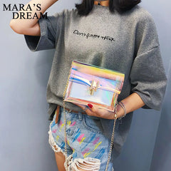 Mara's Dream Laser Transparent Crossbody Bag Waterproof Beach Shoulder Bag