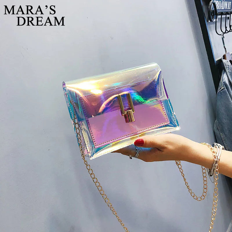 Mara's Dream Laser Transparent Crossbody Bag Waterproof Beach Shoulder Bag