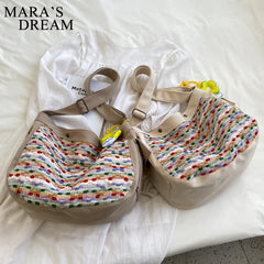 Mara's Dream Weave Canvas Shoulder Crossbody Bag