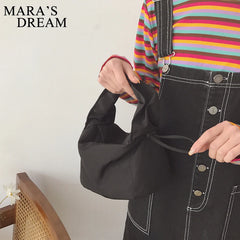 Mara's Dream Pleated Tote Bag All-match Candy Colors HandBag Mini Bag