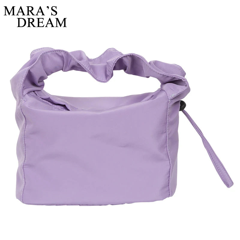 Mara's Dream Pleated Tote Bag All-match Candy Colors HandBag Mini Bag