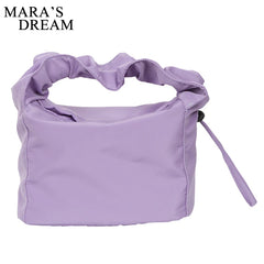 Mara's Dream Pleated Tote Bag All-match Candy Colors HandBag Mini Bag