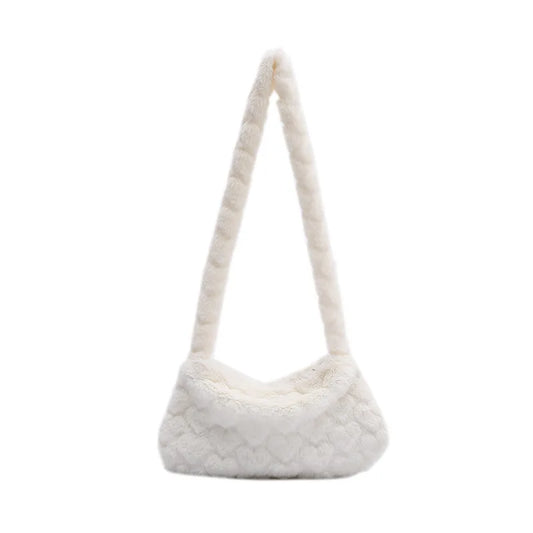 Mara's Dream Faux Fur Shoulder Bag Soft Plush Lady Handbag
