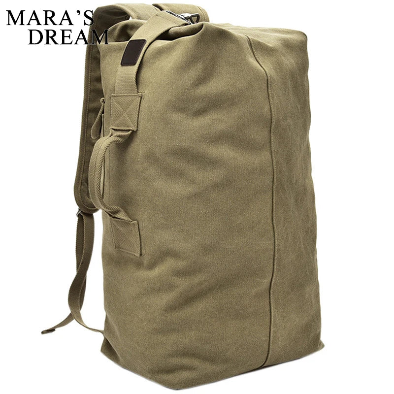 Mara's Dream Large Travel Military Backpack Canvas Shoulder Sports Bag